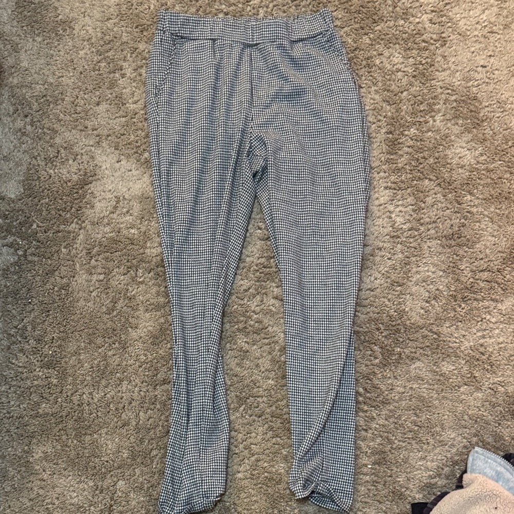 Stylish Black and White Checkered Pants
